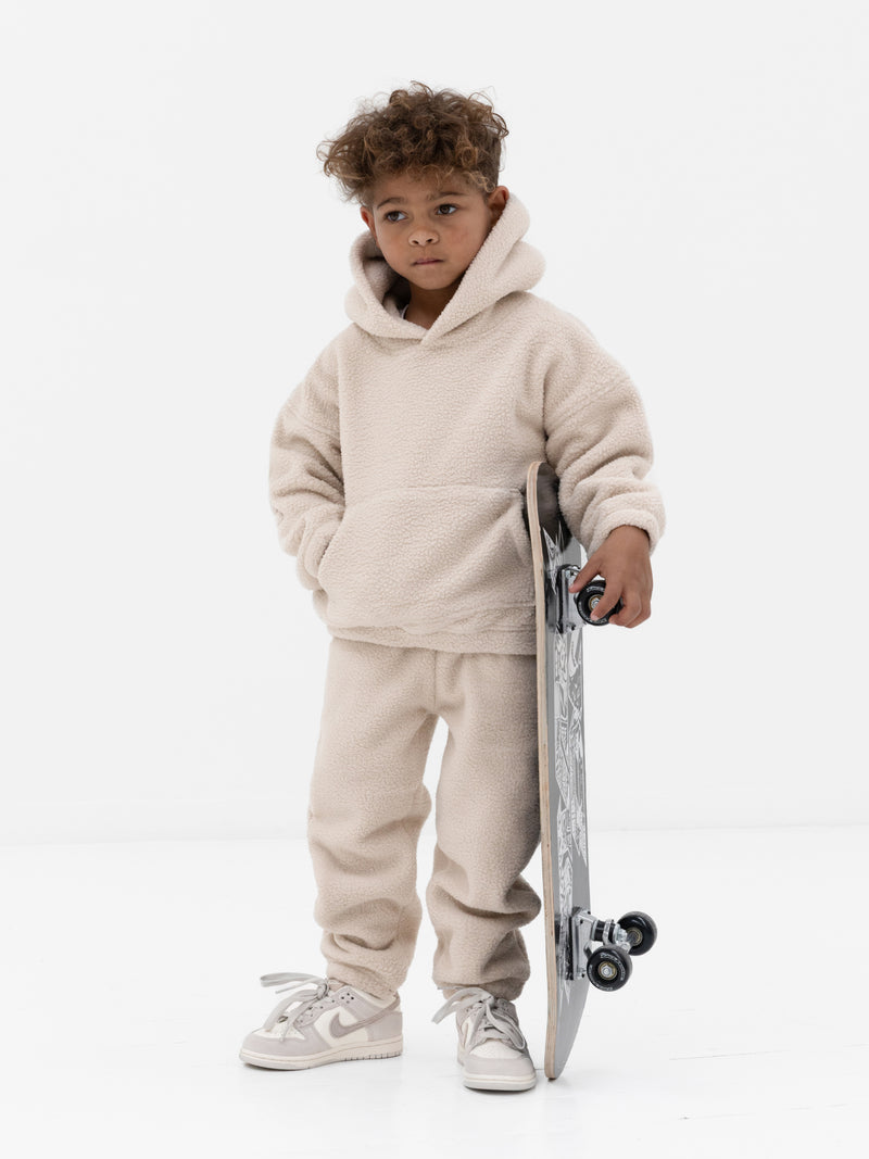 Mini Blakely Borg Hoodie - Tan