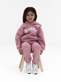 Mini Varsity Hoodie - Stoffig roze