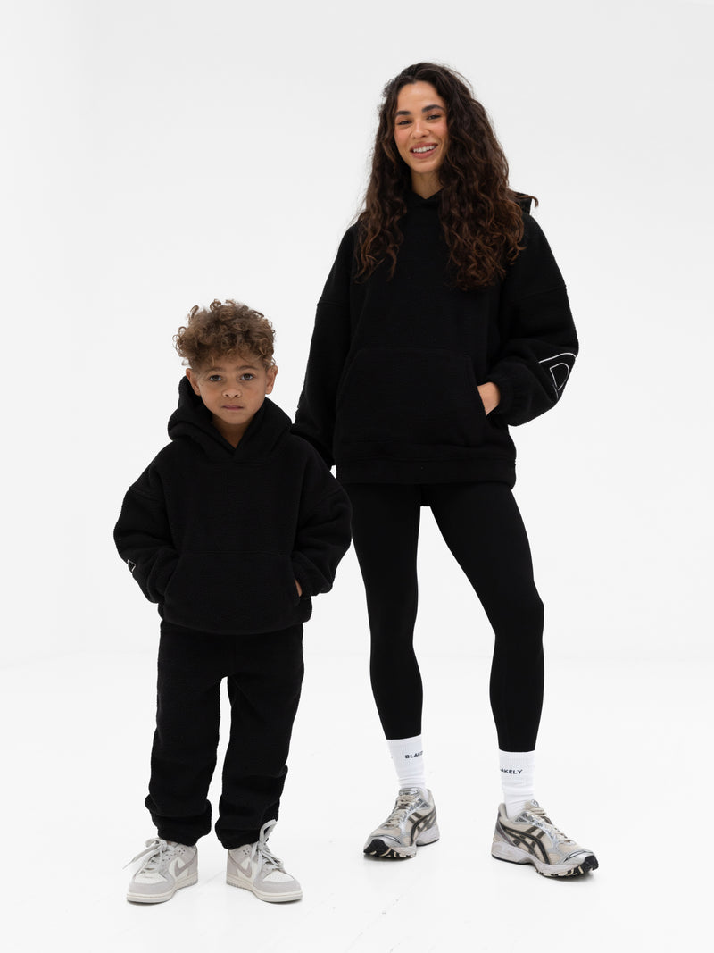 Mini Blakely Borg Sweatpants - Black