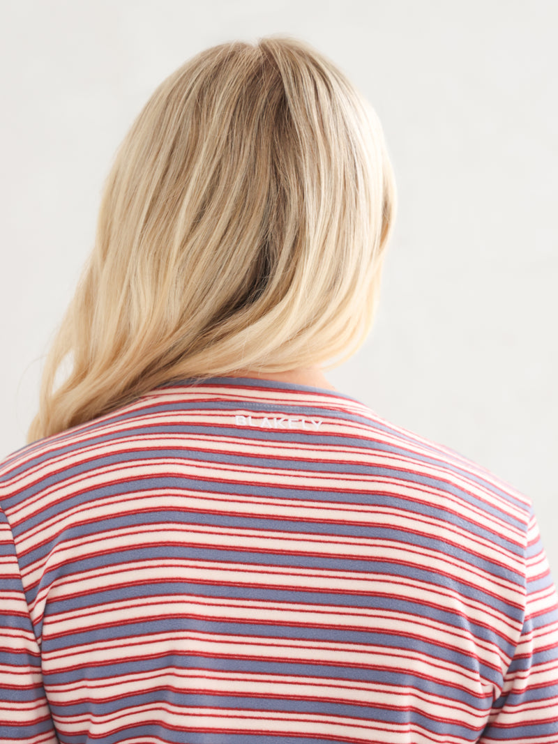 Sadie Stripe Long Sleeve Top - Red Stripe