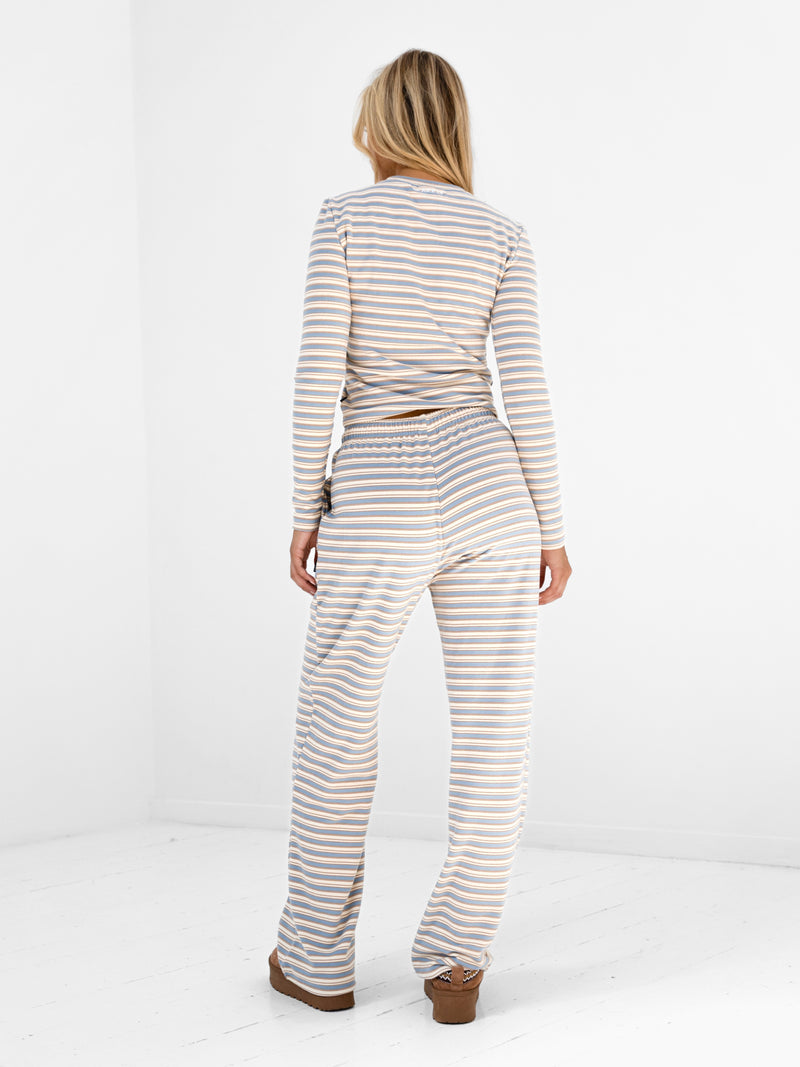 Sadie Stripe Top - Babyblaue Streifen