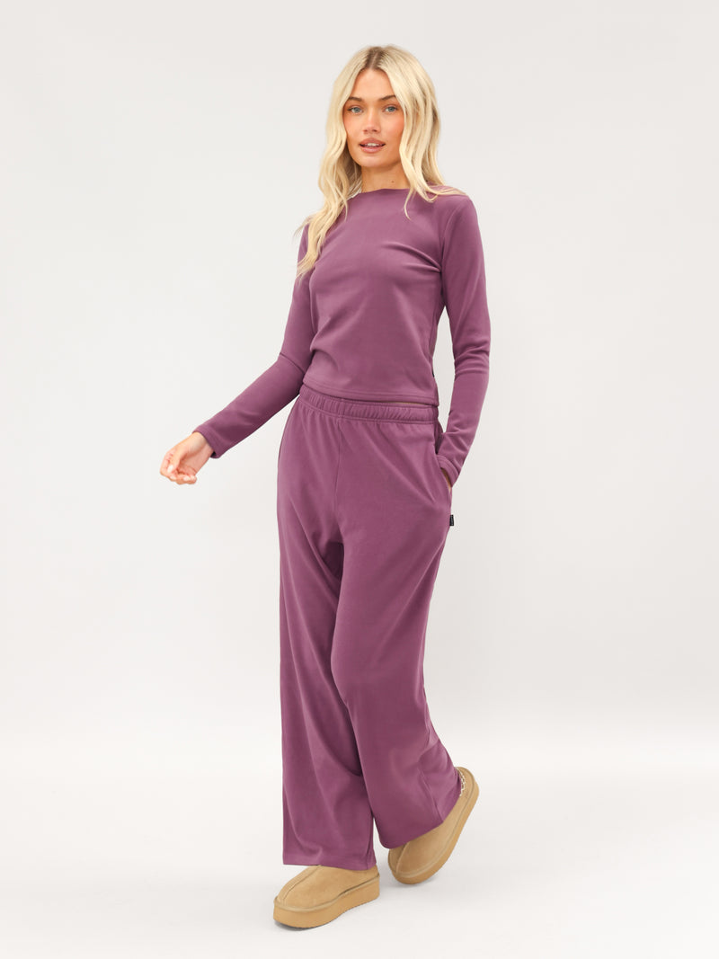 Sadie Long Sleeve Top - Purple Berry