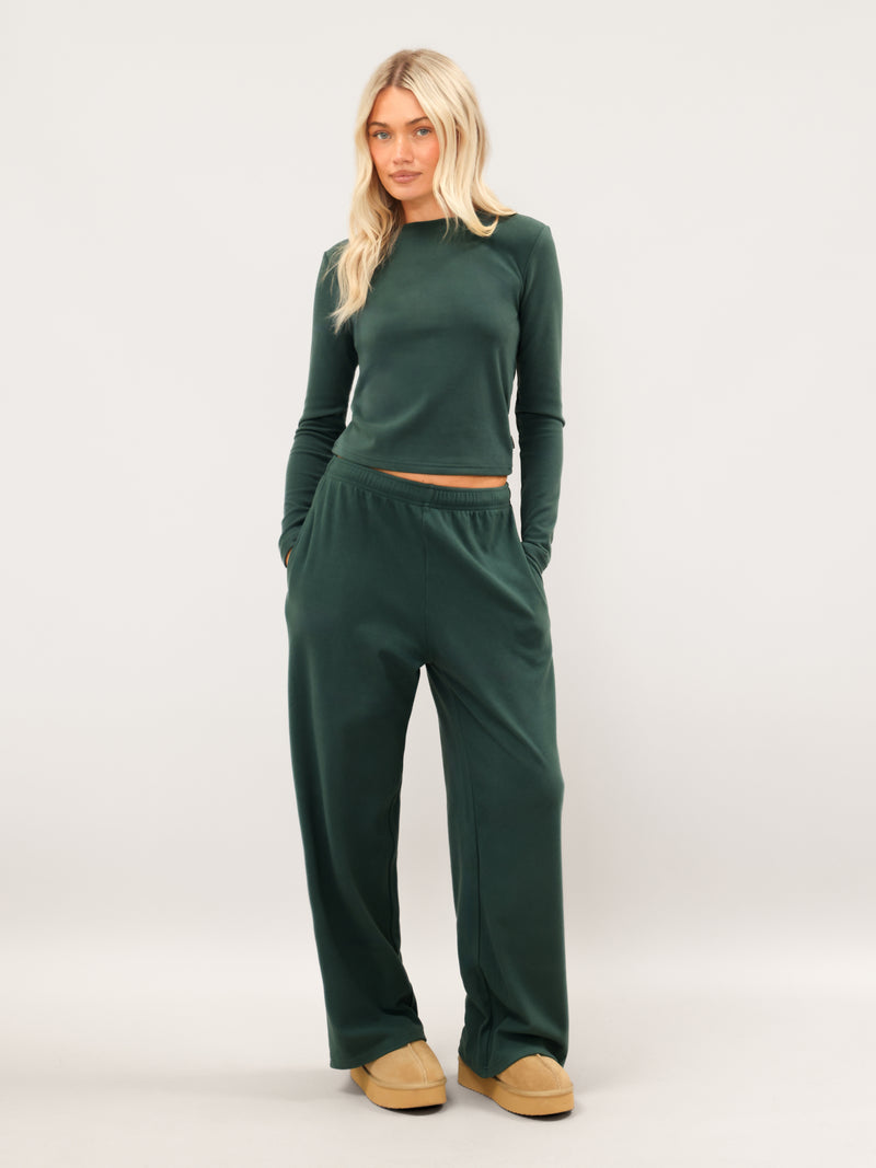 Sadie Long Sleeve Top - Blaugrün