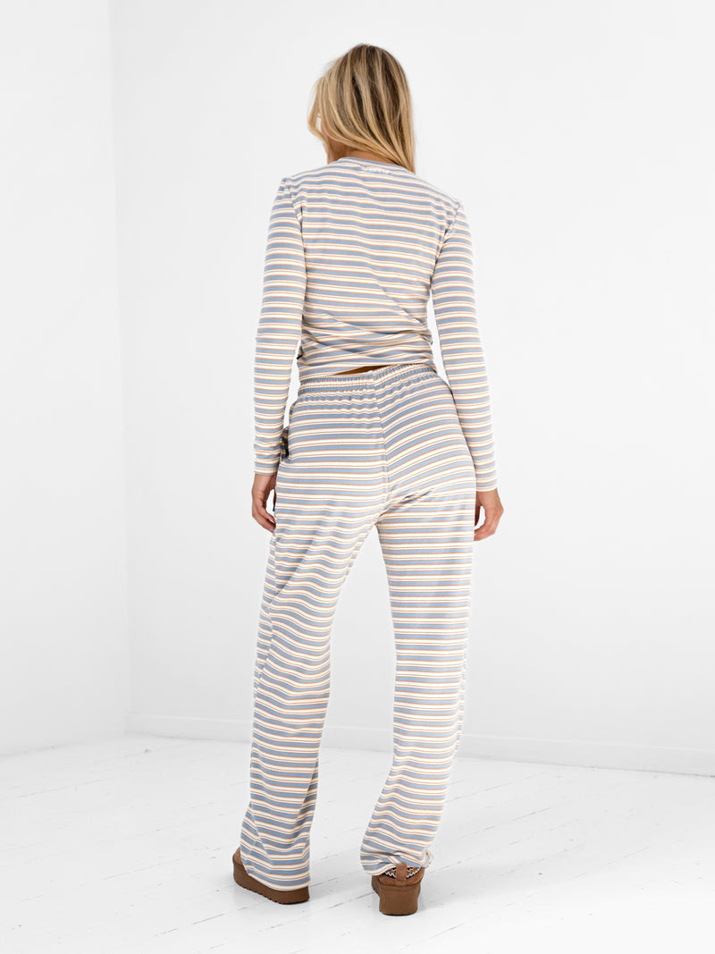 Sadie Stripe Trousers - Babyblaue Streifen
