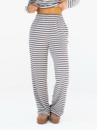 Sadie Stripe Trousers - Anthrazitfarbener Streifen