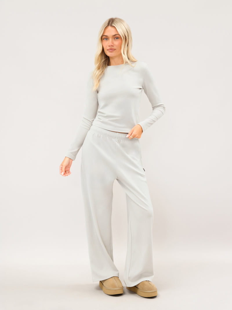 Sadie Wide Leg Trousers - Stone