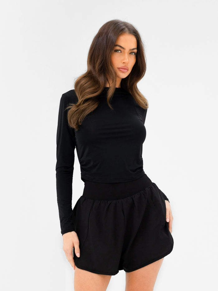 SculptForm Long Sleeve Top - Schwarz
