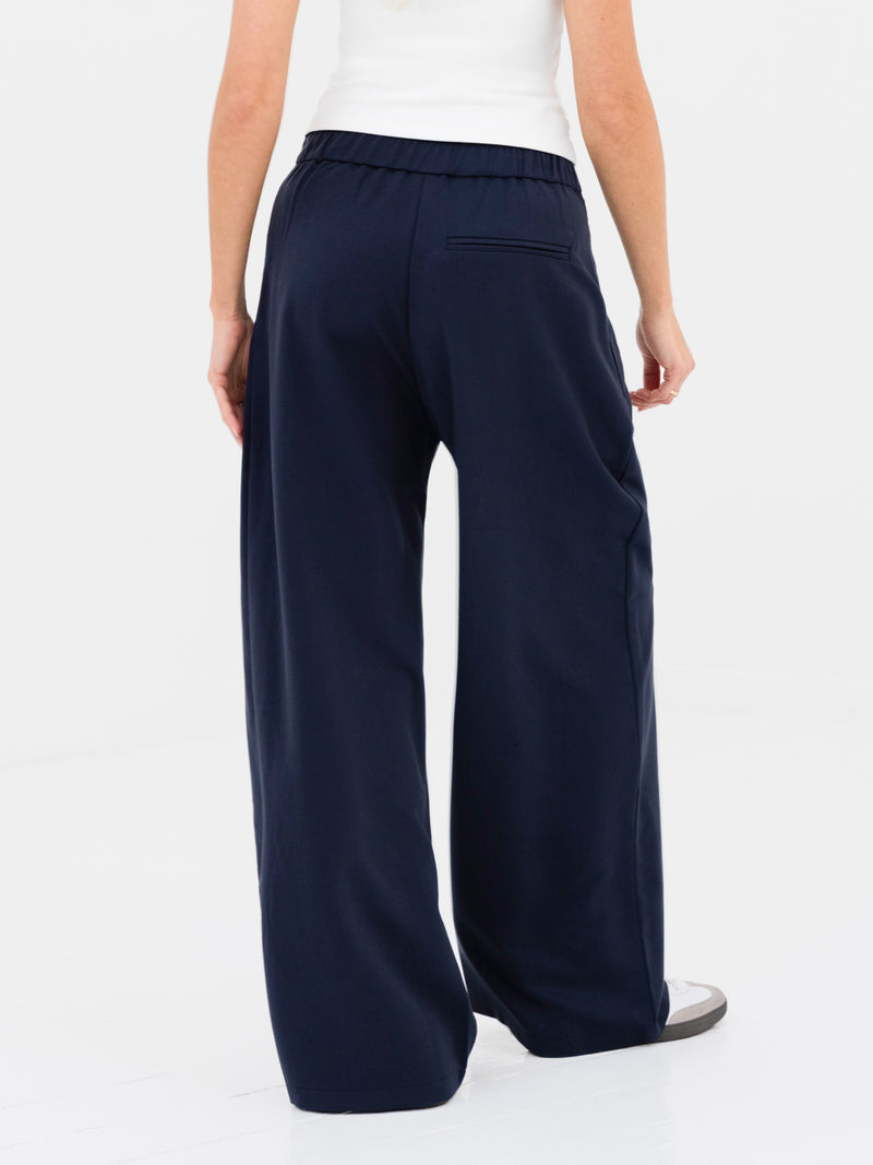 Kady Cross Over Trousers - Soft Navy
