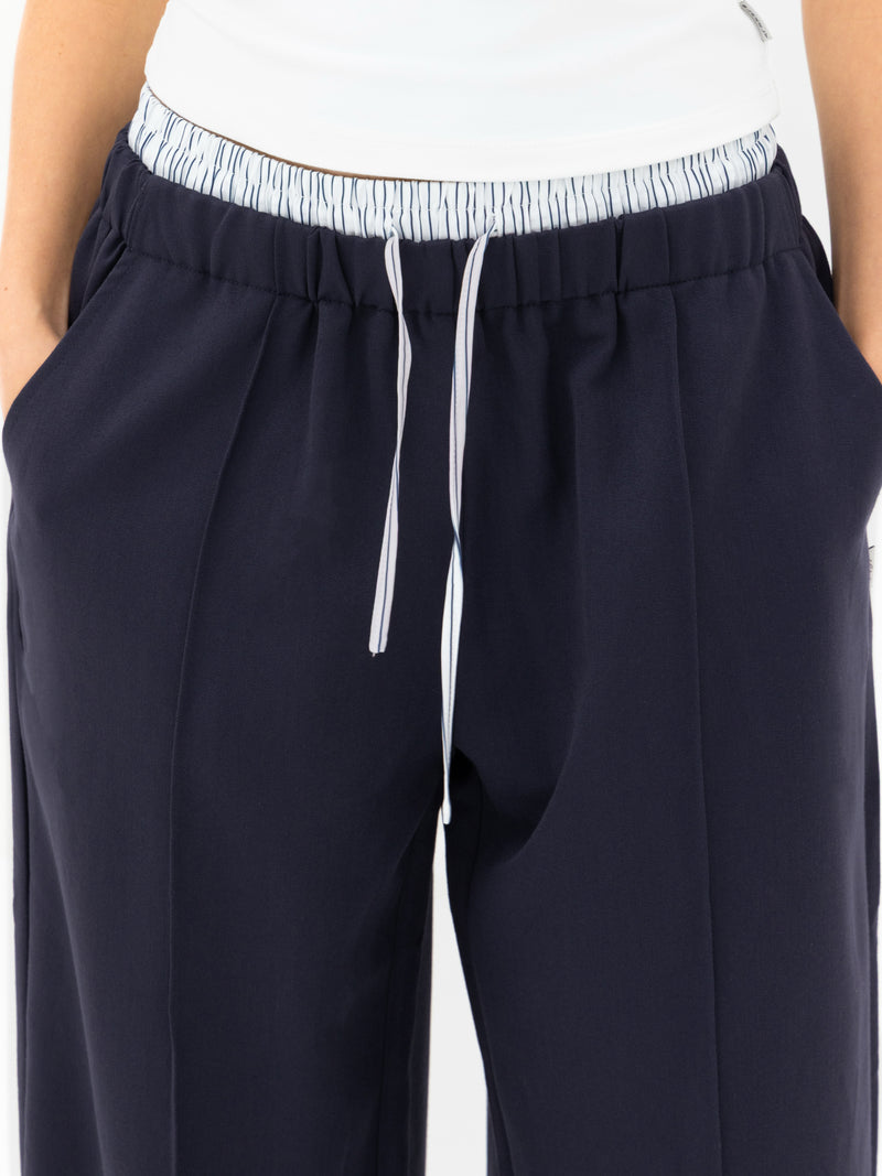 Alana Double Waist Trousers - Zartes Marineblau