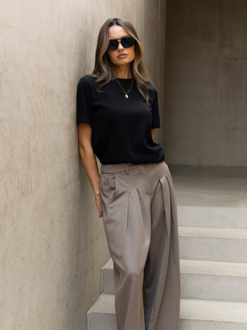 Blakely Basic Tailored Trousers - Light Brown