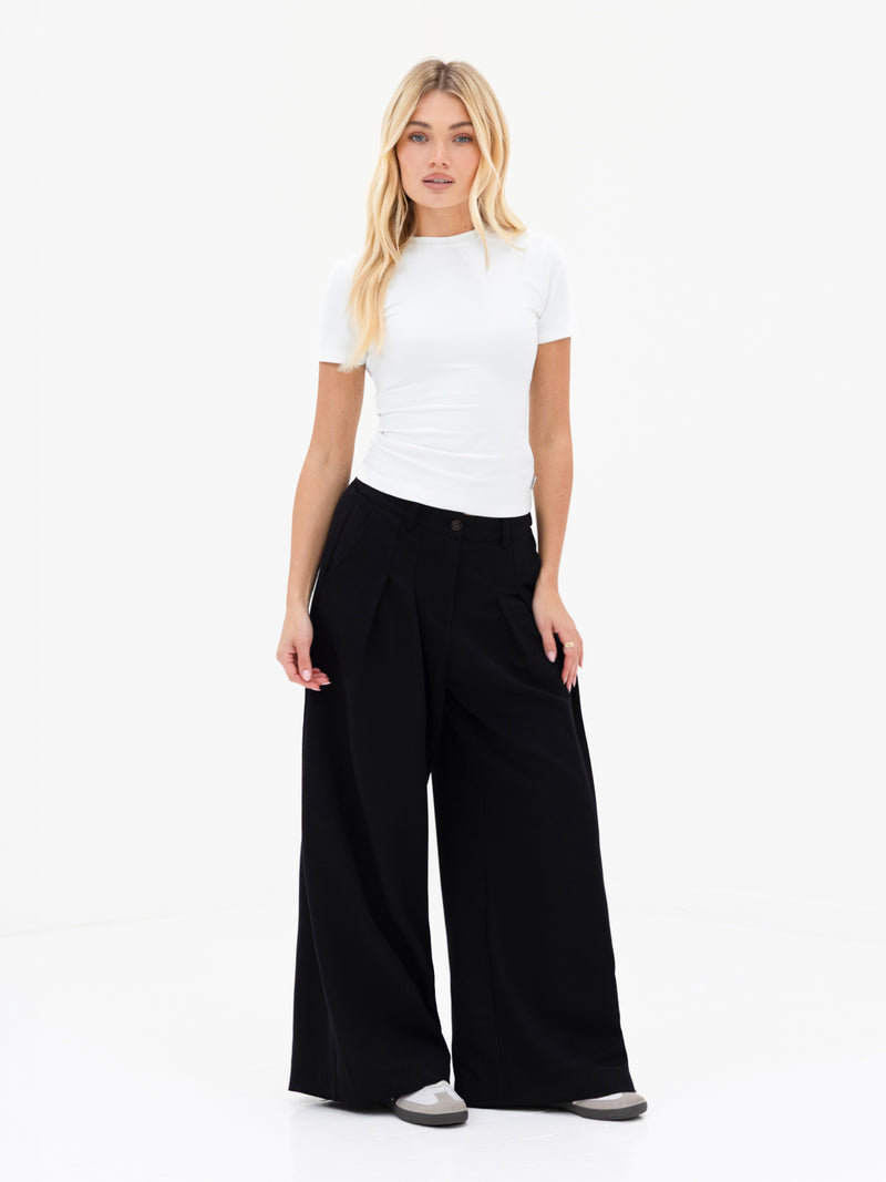Ali Pleated Trousers - Zwart