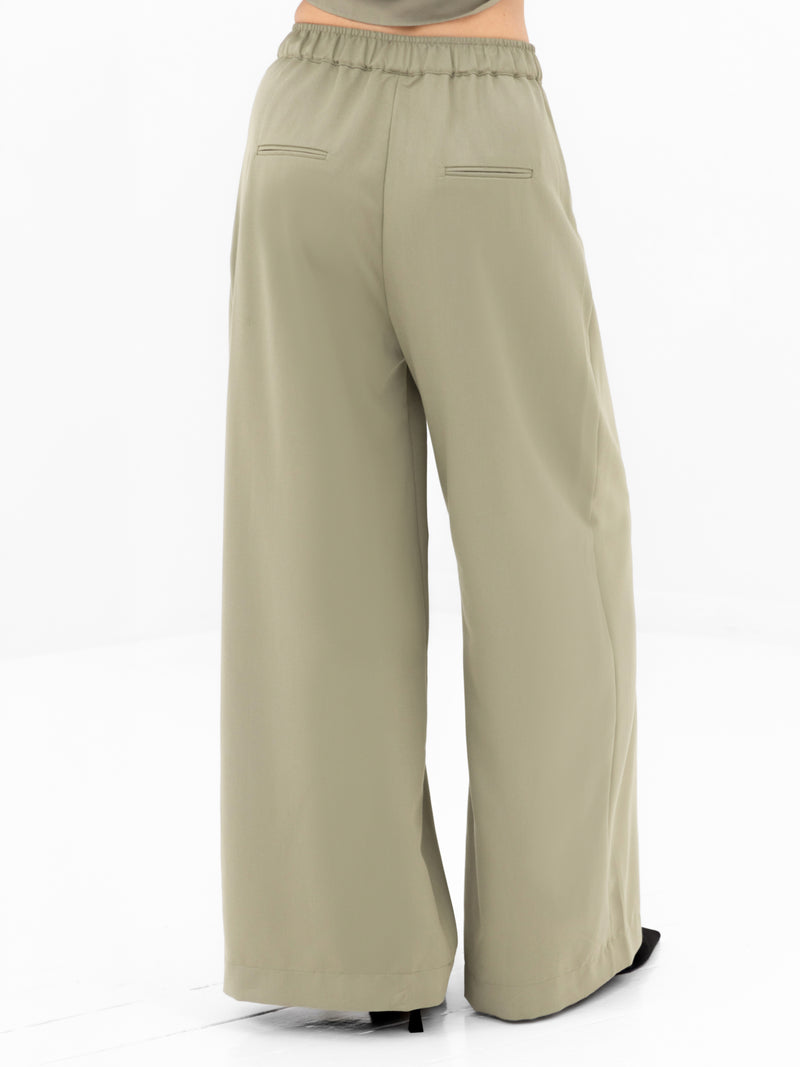 Ali Pleated Trousers - Warme olijf
