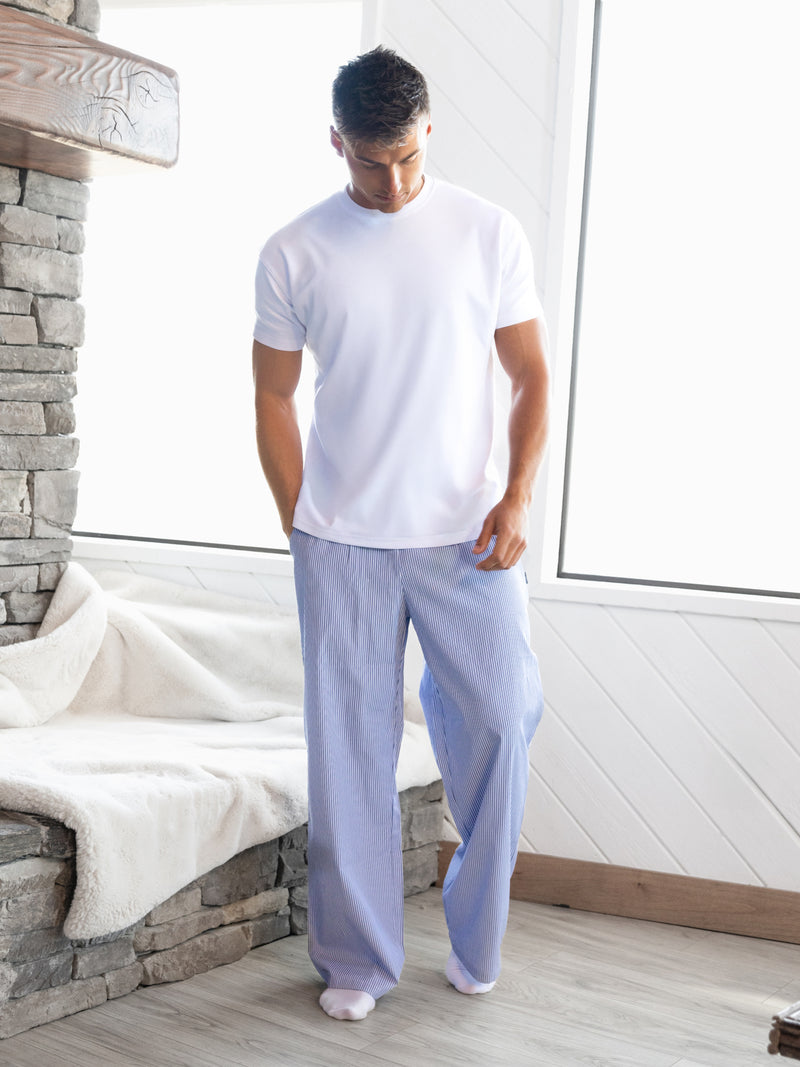 Ollie Stripe Trousers - Marineblauer Streifen