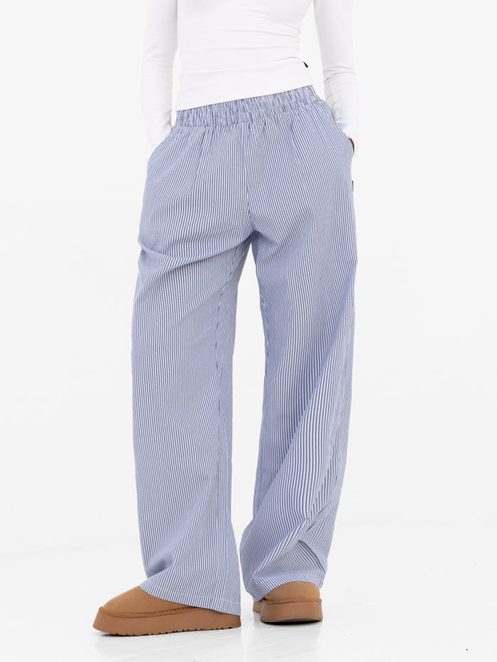 Noa Stripe Trousers - Navy Stripe