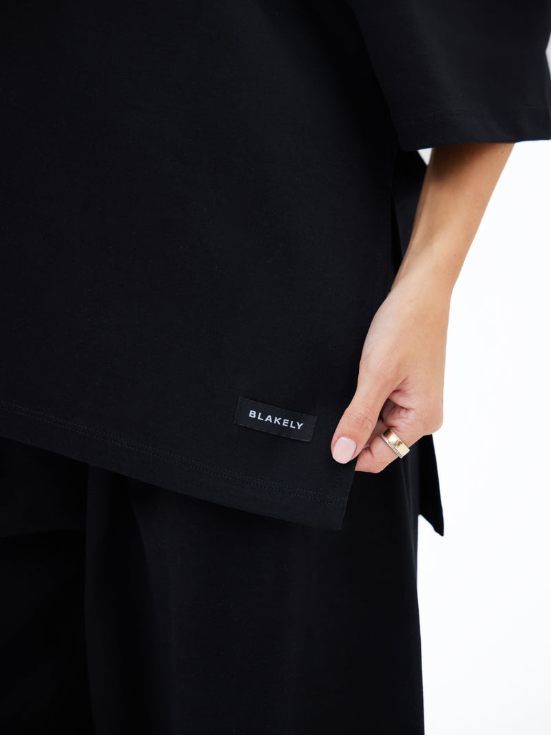 Cleo Off The Shoulder Top - Schwarz