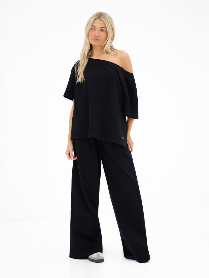 Cleo Off The Shoulder Top - Schwarz