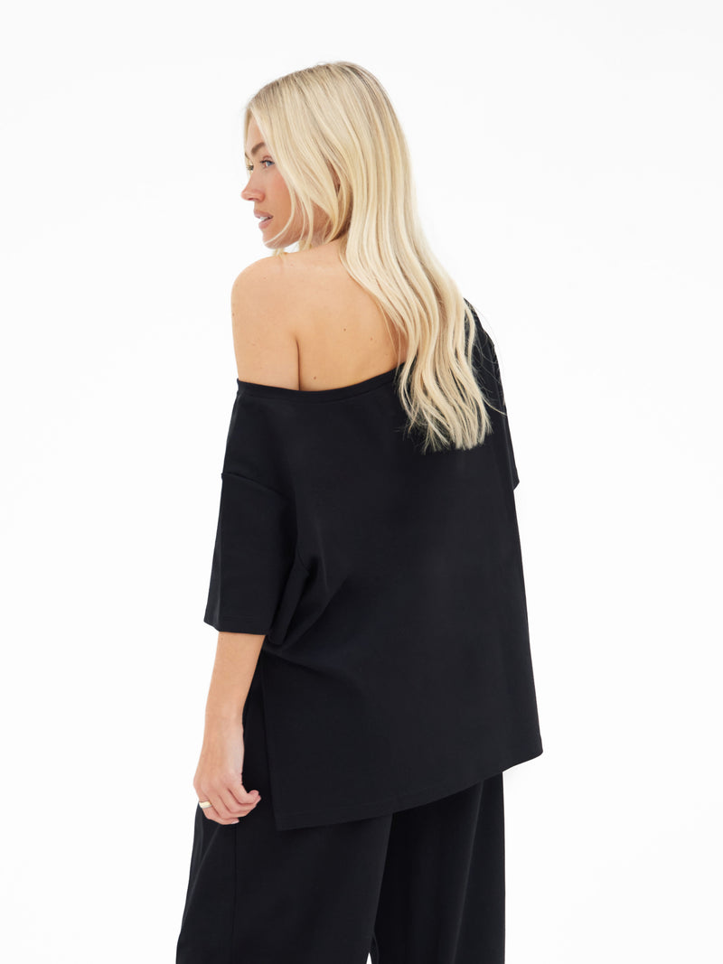 Cleo Off The Shoulder Top - Schwarz