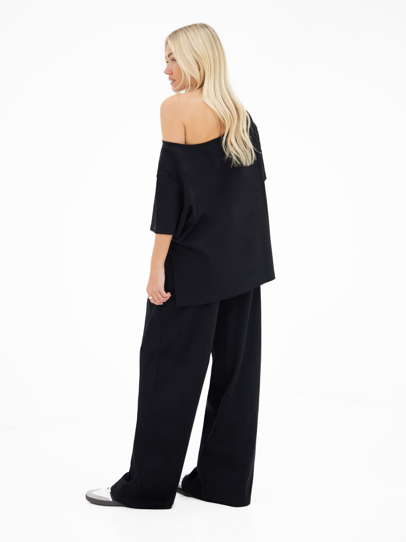 Cleo Off The Shoulder Top - Schwarz