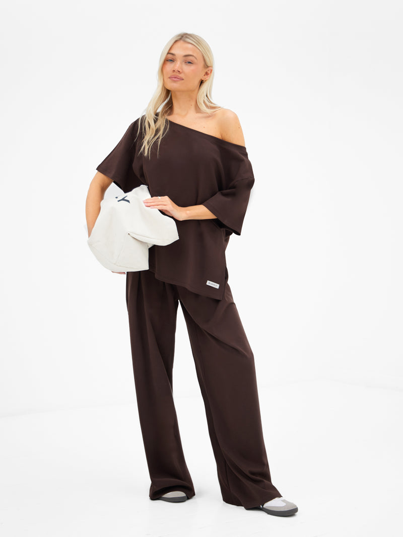 Cleo Off The Shoulder Top - Braun