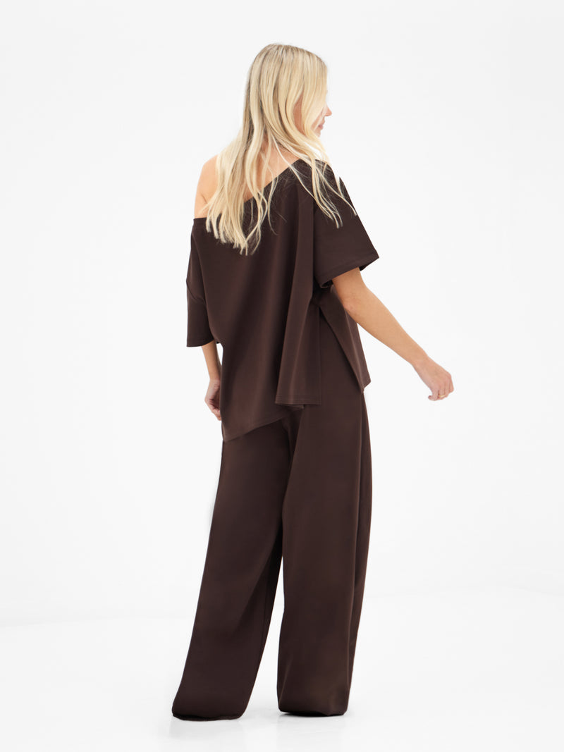 Cleo Off The Shoulder Top - Braun