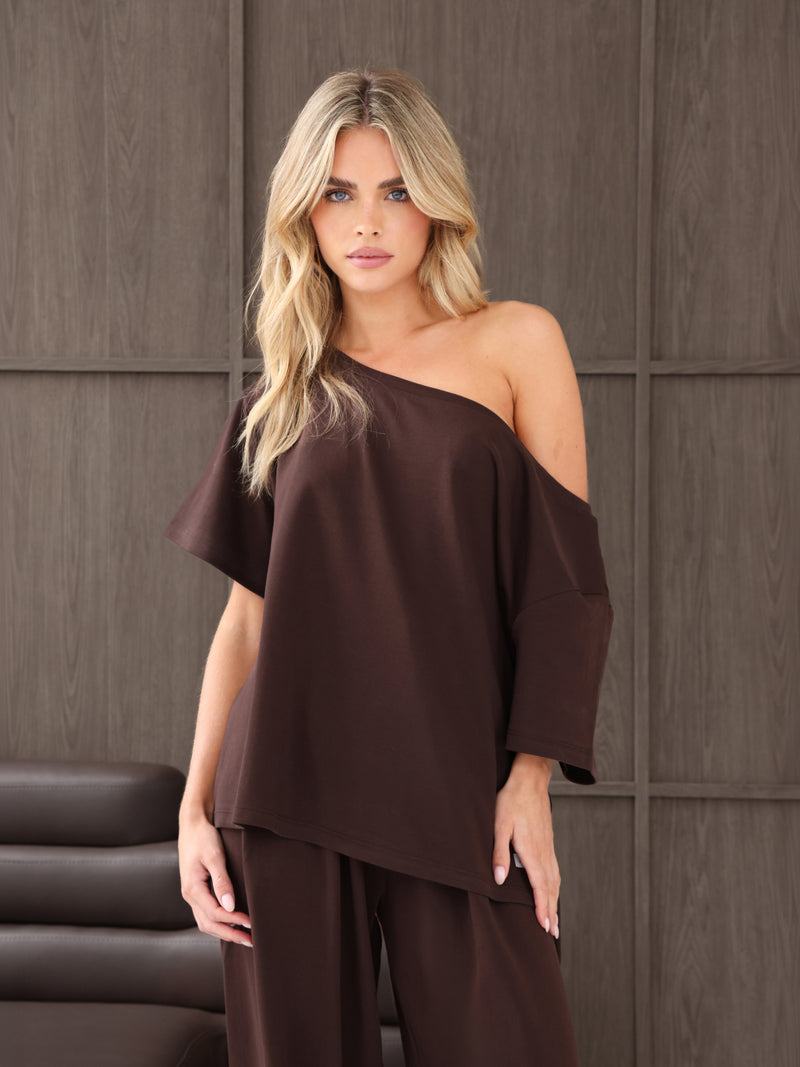 Cleo Off The Shoulder Top - Braun