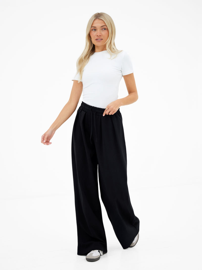 Cleo Wide Leg Trousers - Black