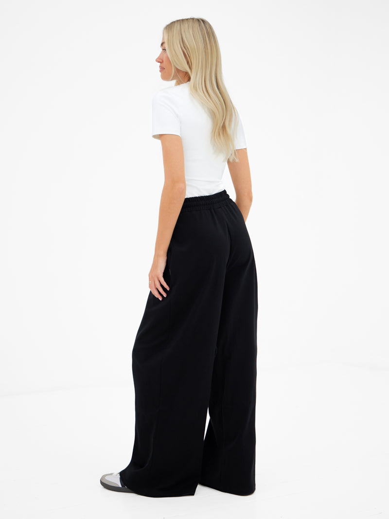 Cleo Wide Leg Trousers - Black