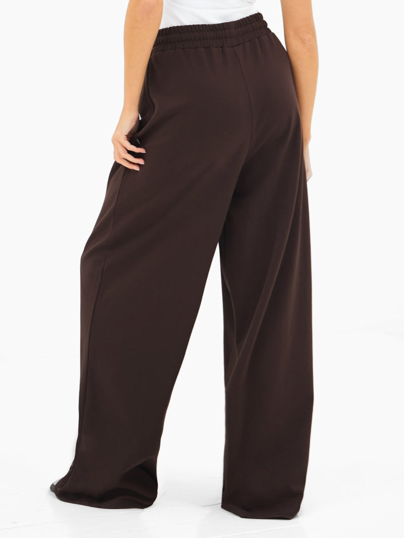 Cleo Wide Leg Trousers - Braun