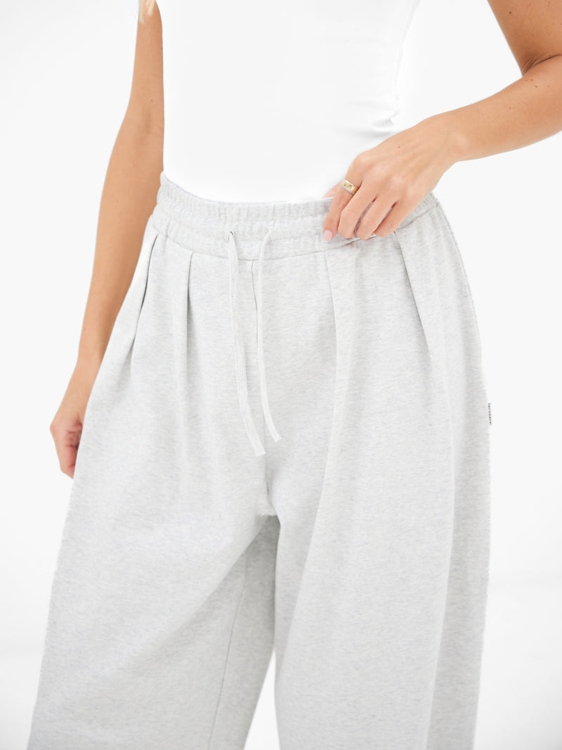 Cleo Wide Leg Trousers - Gemêleerd grijs