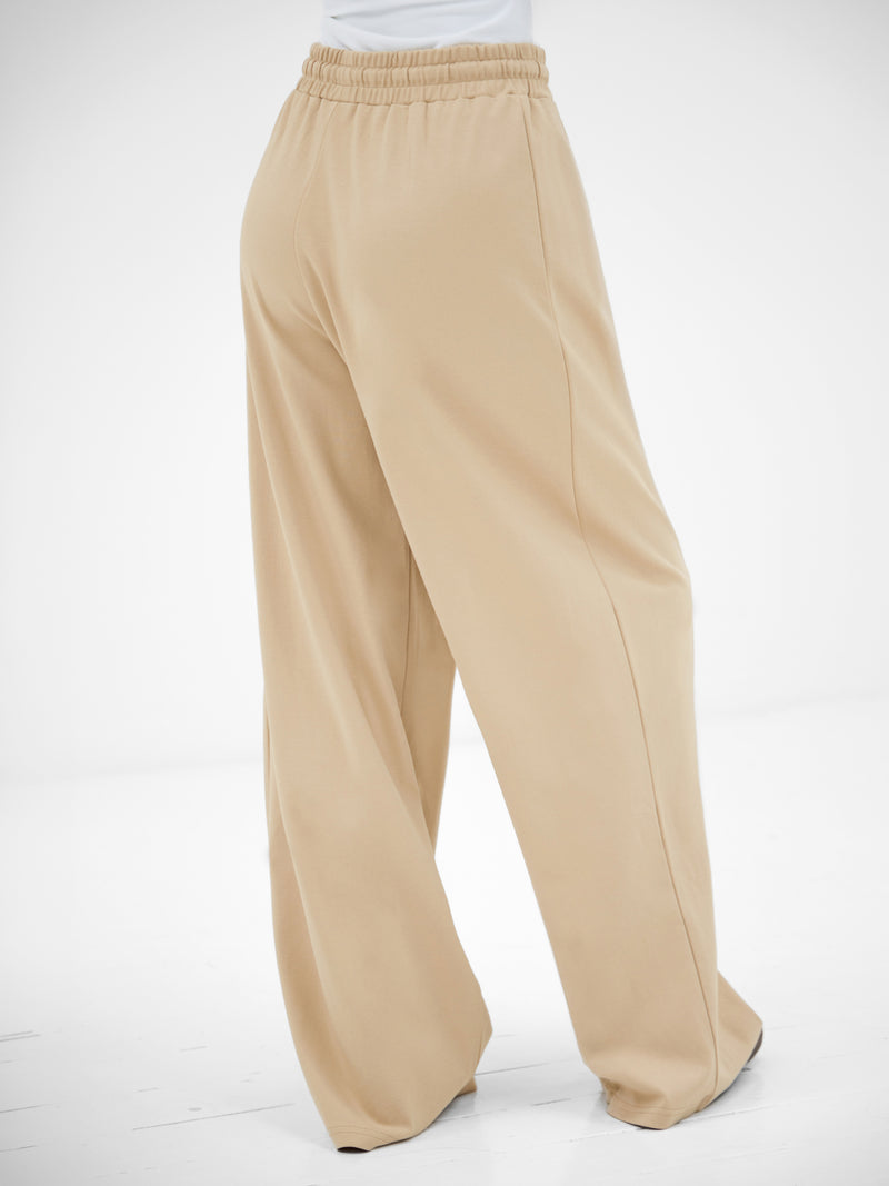 Cleo Wide Leg Trousers - Soft Tan