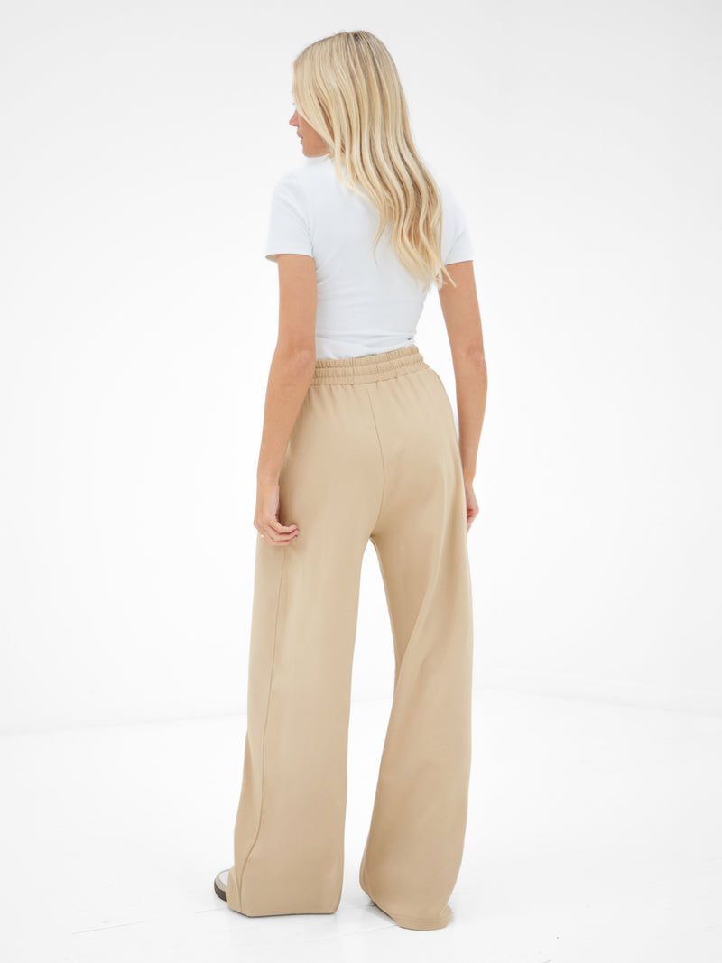 Cleo Wide Leg Trousers - Soft Tan