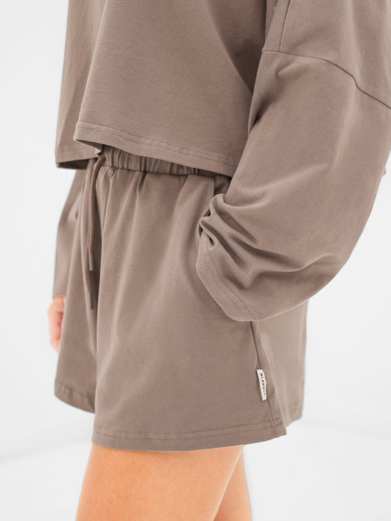 Ayla Cotton Shorts - Taupe Froid