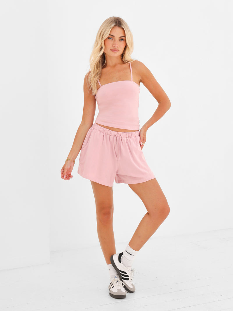 Ayla Cotton Shorts - Rose Pivoine