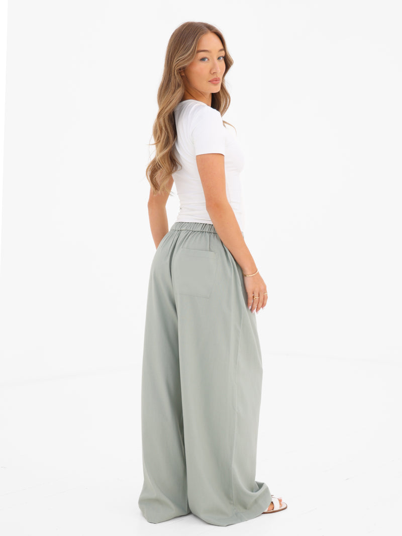 Alessia Linen Trousers - Weicher Salbei