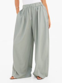 Alessia Linen Trousers - Weicher Salbei