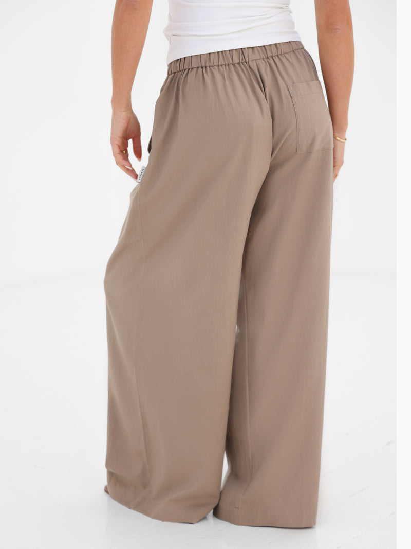 Alessia Linen Trousers - Bräunen