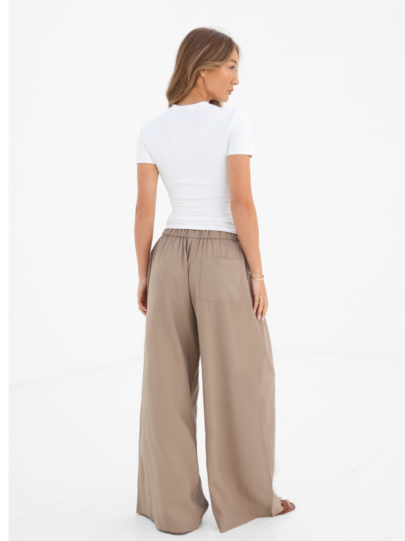 Alessia Linen Trousers - Bräunen