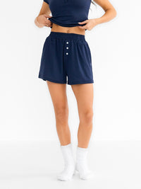 Rosie Pointelle Shorts - Hellblau