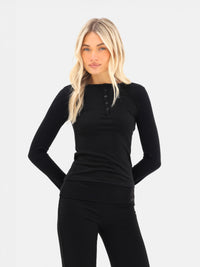 Melody Soft Knitted Top - Schwarz