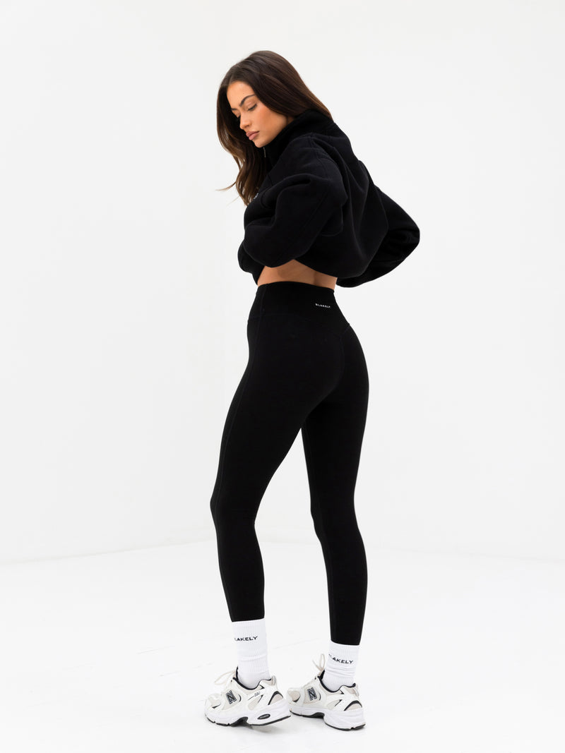 Addie 1/4 Zip Jumper - Black