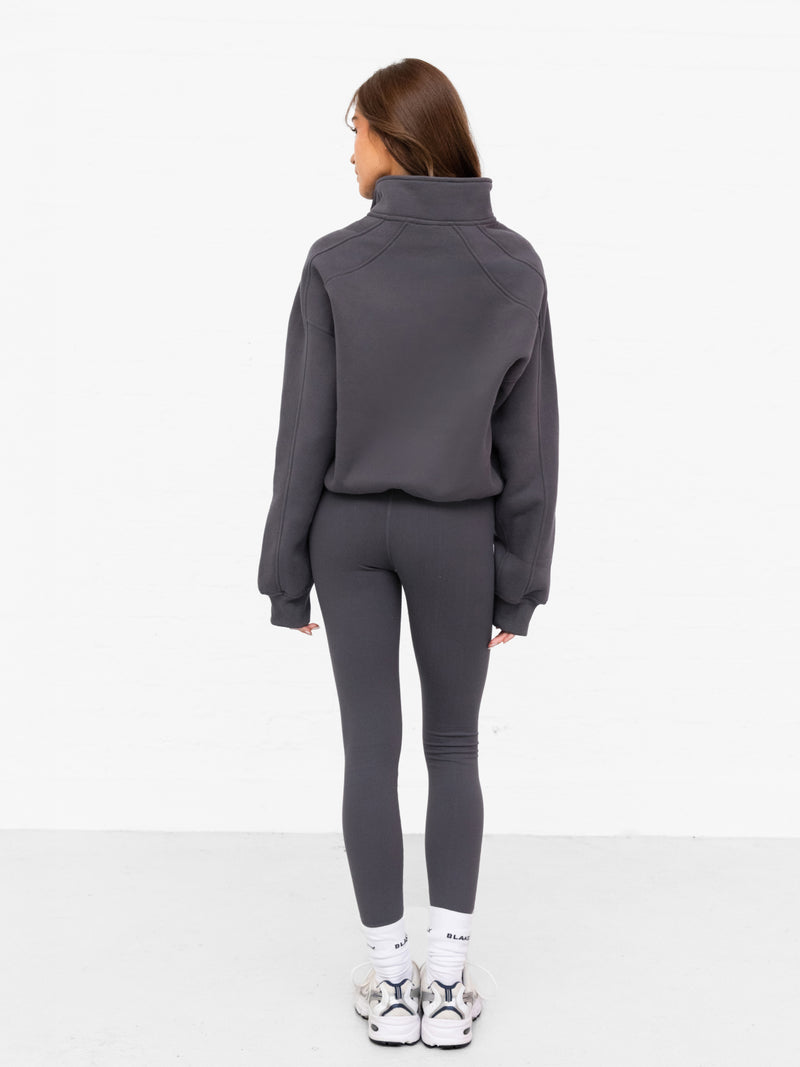 Addie 1/4 Zip Jumper - Holzkohle