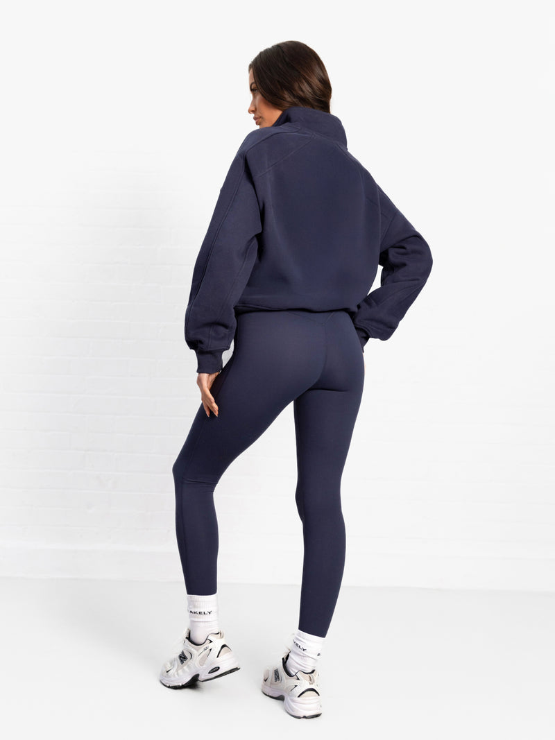 Addie 1/4 Zip Jumper - True Navy