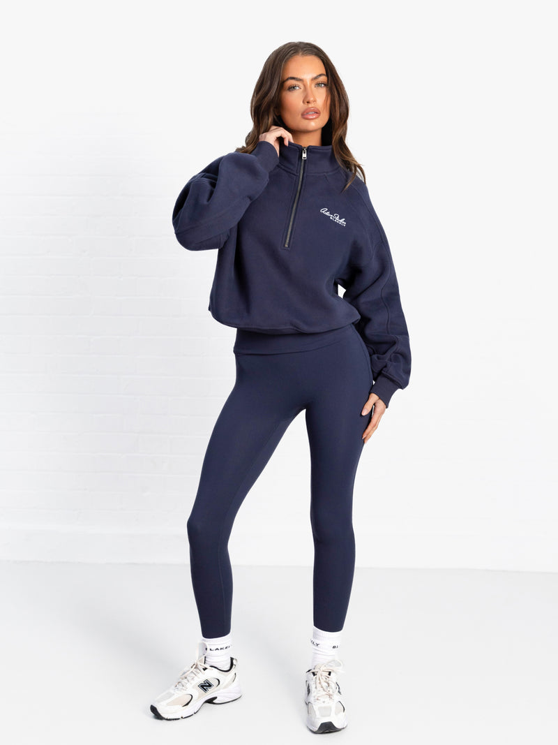 Addie 1/4 Zip Jumper - True Navy