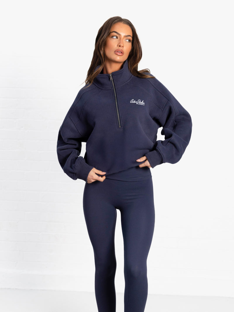 Addie 1/4 Zip Jumper - True Navy