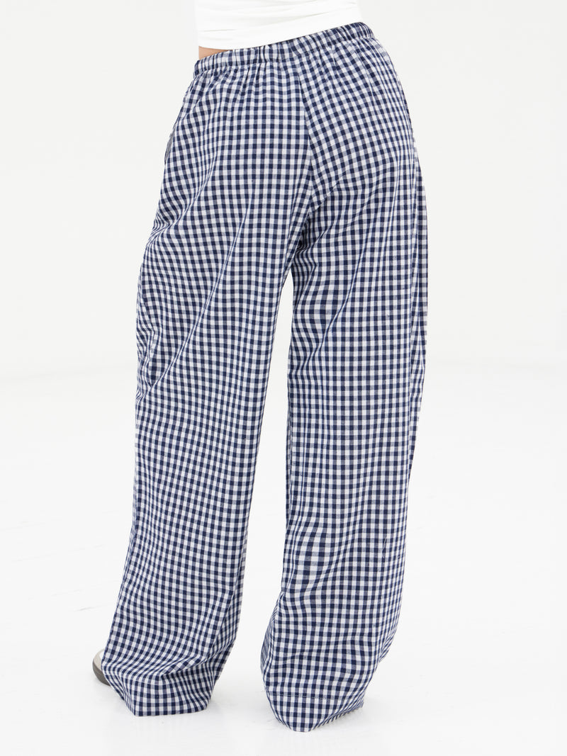 Lottie Gingham Trousers - Marine