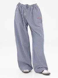 Lottie Gingham Trousers - Marine