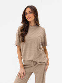 Nellie Oversized T-Shirt - Mergelbeige