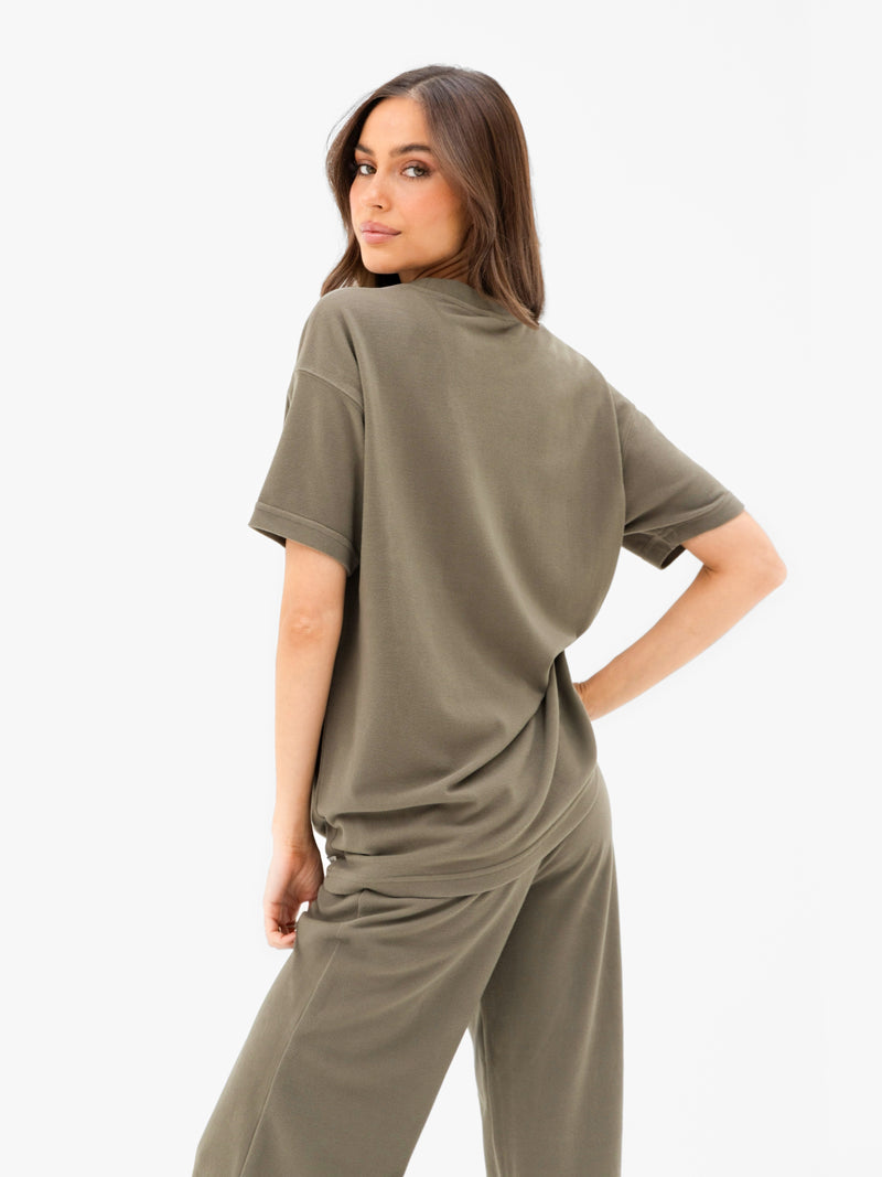 Nellie Oversized T-Shirt - Moss Green