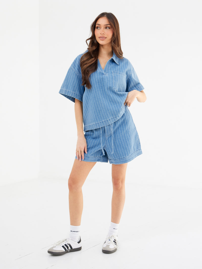 Tatum Denim Shorts - Mittelblau