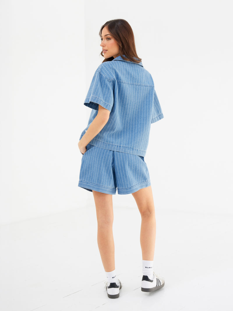 Tatum Denim Shorts - Mittelblau